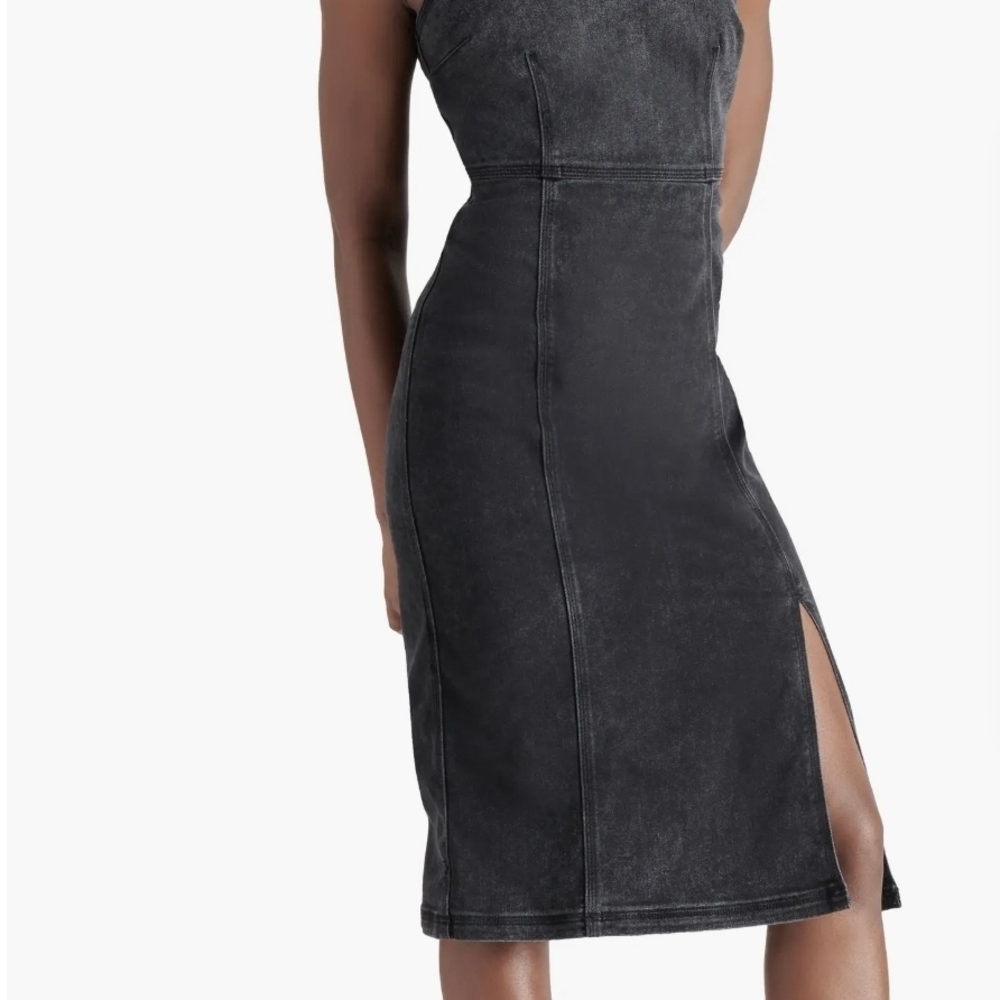 Steve Madden Black Denim Dress - Picture 7 of 8